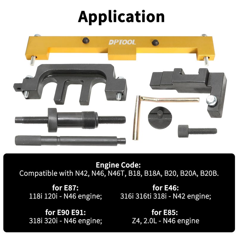 DPTOOL Camshaft Timing Tool Kit Compatible with BMW 318I 320I 316I E87 E46 E60 E90 E85 N42 N46 N46T Engines - Image 5
